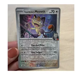 Pokemon TCG 2025 Team Rocket's Meowth Basic Holo Card 149/182 - Image 2