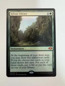 Sylvan Library Foil MTG Magic the Gathering Card NM Near Mint DMR - Image 1