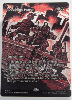 Doubling Season 0011 Borderless Regular Teenage Mutant Ninja Turtles Magic MTG - Image 1