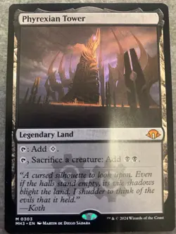 Wizards of the Coast Phyrexian Tower Mythic Modern Horizons 3 Land Regular 303 - Image 1