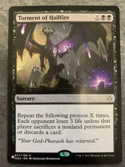 Wizards of the Coast Torment of Hailfire Rare Sorcery Hour of Devastation Black - Image 1
