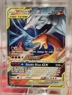 Pokemon 2019 TCG Reshiram & Charizard Tag TeamGX Unbroken Bonds 20/214 ARK 9.5 - Image 3