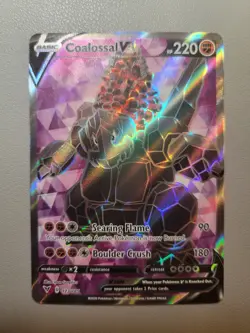 Pokemon TCG SS Vivid Voltage 173/185 Coalossal V Full Art Rare Card MINT - Image 1