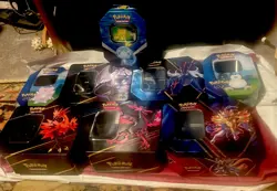 8 POKEMON TRADING CARD GAME COLLECTOR'S TIN EMPTY TIN ONLY - Image 1
