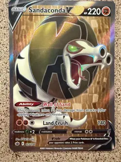 SANDACONDA V 175/198 ULTRA RARE CHILLING REIGN POKEMON NM/M - Image 1