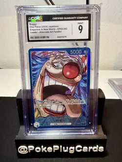 CGC 9 One Piece Buggy Alt Art Leader Parallel 2024 OP09-042 Jpn - Image 2