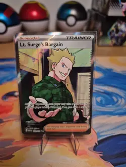 Pokemon TCG | English | Mega Evolution | Lt. Surge's Bargain | 170/132 | NM - Image 1