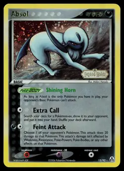 Pokemon Card - Absol Legend Maker 15/92 Reverse Holo Stamped - Image 1