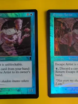 Escape Artist. playset. wizard 4 cards MTG . Odyssey.Old Border FOIL. - Image 4