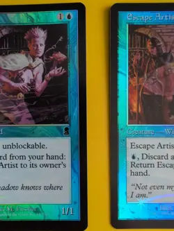 Escape Artist. playset. wizard 4 cards MTG . Odyssey.Old Border FOIL. - Image 5