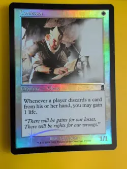 Confessor x3. Cleric MTG Card. Odyssey.Old Border FOIL. 3 cards - Image 3
