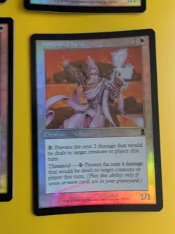 Hallowed Healer x4. Cleric Playset. MTG Card. Odyssey.Old Border FOIL. - Image 3