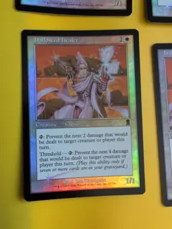 Hallowed Healer x4. Cleric Playset. MTG Card. Odyssey.Old Border FOIL. - Image 4