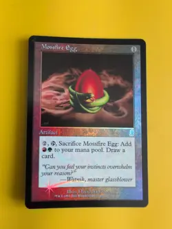 Mossfire Egg. Artifact. MTG Card. Odyssey.Old Border FOIL. - Image 1