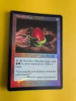 Mossfire Egg. Artifact. MTG Card. Odyssey.Old Border FOIL. - Image 2