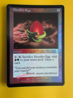 Mossfire Egg. Artifact. MTG Card. Odyssey.Old Border FOIL. - Image 3
