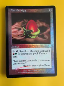 Mossfire Egg. Artifact. MTG Card. Odyssey.Old Border FOIL. - Image 4
