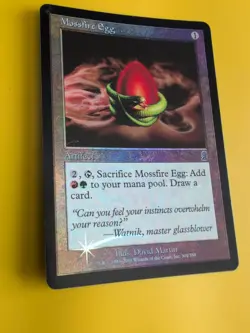 Mossfire Egg. Artifact. MTG Card. Odyssey.Old Border FOIL. - Image 5
