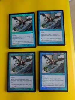 Aven Fisher. playset. 4 card bird soldier MTG Card. Odyssey.Old Border FOIL. - Image 1