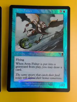 Aven Fisher. playset. 4 card bird soldier MTG Card. Odyssey.Old Border FOIL. - Image 2