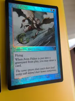 Aven Fisher. playset. 4 card bird soldier MTG Card. Odyssey.Old Border FOIL. - Image 5