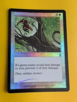 Sphere of Duty. Enchantment MTG Card. Odyssey.Old Border FOIL. - Image 3