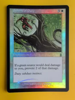 Sphere of Duty. Enchantment MTG Card. Odyssey.Old Border FOIL. - Image 4