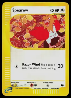 Pokemon Card - Spearow Expedition Base Set 130/165 Reverse Holo Common - Image 1