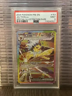 PSA 9 Jolteon ex 153/131 SIR Prismatic Evolutions Pokemon Card Mint) - Image 1