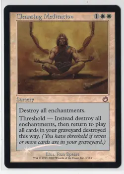 Cleansing Meditation MTG Torment Card 3/143 Foil Near Mint - Image 1