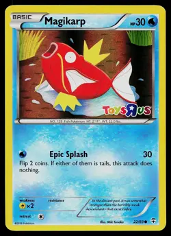 Pokemon Card - Magikarp Toys R Us Stamped Promo Generations 22/83 Holo - Image 1