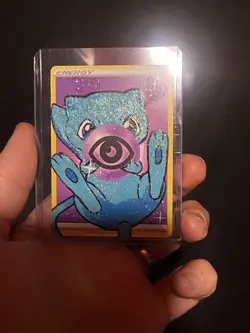 Shiny Mew custom hand painted energy card - Image 1