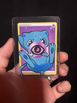 Shiny Mew custom hand painted energy card - Image 2