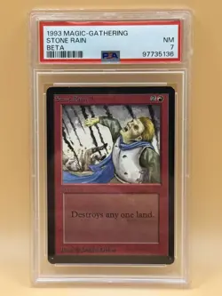 Stone Rain – 1993 MTG Beta – PSA 7 NM – Magic the Gathering - Image 1