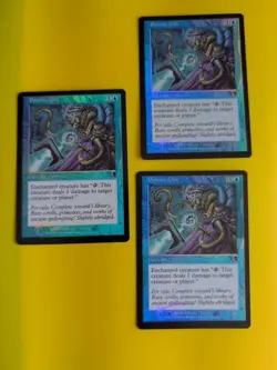 Psionic Gift x3 Enchant Creature. MTG Card. Odyssey.Old Border FOIL. - Image 2