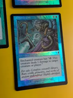 Psionic Gift x3 Enchant Creature. MTG Card. Odyssey.Old Border FOIL. - Image 3