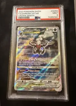 Pokemon Darkrai VSTAR GG50 Crown Zenith Galarian Gallery Ultra Rare PSA 9 - Image 1