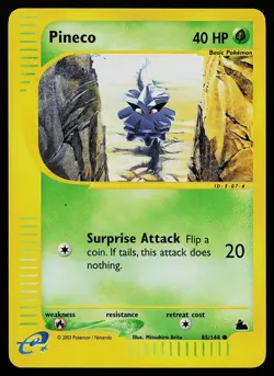 Pokemon Card - Pineco Skyridge 85/144 Reverse Holo Common - Image 1
