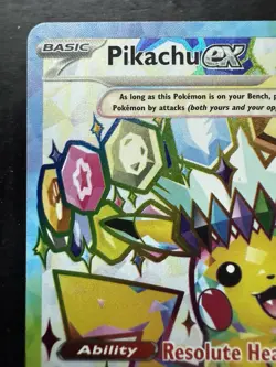 Pokemon Pikachu ex Ultra Rare Full Art Holo 219/191 Sv08 Surging Sparks (NM) - Image 2