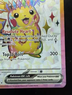 Pokemon Pikachu ex Ultra Rare Full Art Holo 219/191 Sv08 Surging Sparks (NM) - Image 5