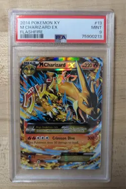 PSA 9 Mint POKEMON #13/106 Mega Charizard EX Flash Fire - Image 1