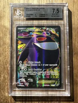 2014 Pokemon Gengar EX 114/119 Phantom Forces Beckett BGS 7.5 - Image 1