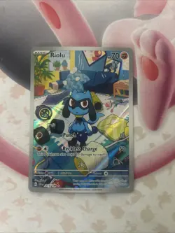 Pokemon Riolu SV01 215/198 Scarlet & Violet Full Art Holo Near Mint - Image 1