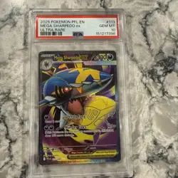 2025 POKEMON PFL EN-PHANTASMAL FLAMES ULTRA RARE #113 MEGA SHARPEDO EX PSA 10 - Image 2