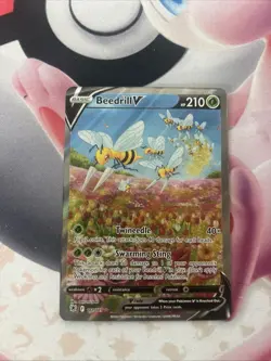 Pokemon TCG Astral Radiance Beedrill V 161/189 Ultra Rare Holo English - Image 2
