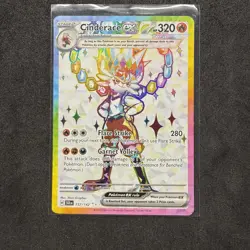 Cinderace ex 157/142 Sv07: Stellar Crown Holo Ultra Rare Pokemon TCG - Image 3