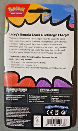 Pokemon Mega Evolution–Ascended Heroes Larry Komala 2 Pack Blister Promo Booster - Image 4