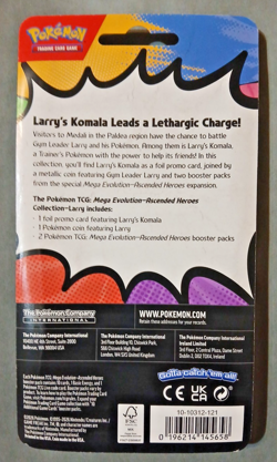 Pokemon Mega Evolution–Ascended Heroes Larry Komala 2 Pack Blister Promo Booster - Image 5