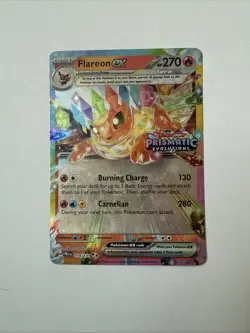 Pokemon Flareon ex 014/131 Double Rare Holo Stamped Prismatic Evolutions NM - Image 2