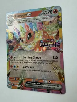 Pokemon Flareon ex 014/131 Double Rare Holo Stamped Prismatic Evolutions NM - Image 4